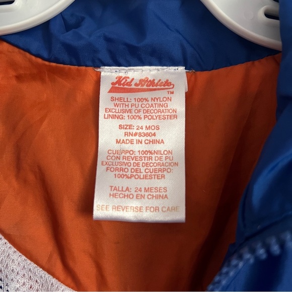 Kid Athlete Florida Gators Blue and Orange Zip Up Windbreaker-Size 24 Months - Picture 5 of 6